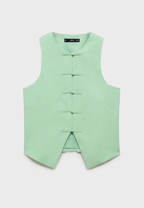 MANGO - Vest Laguna - Light Pastel Green