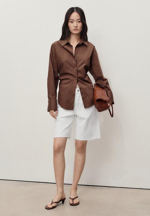 MANGO - Bermudas Anne - White