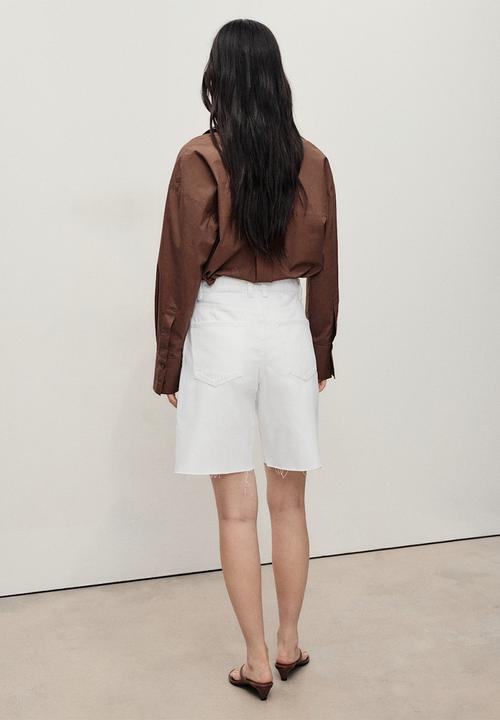 MANGO - Bermudas Anne - White