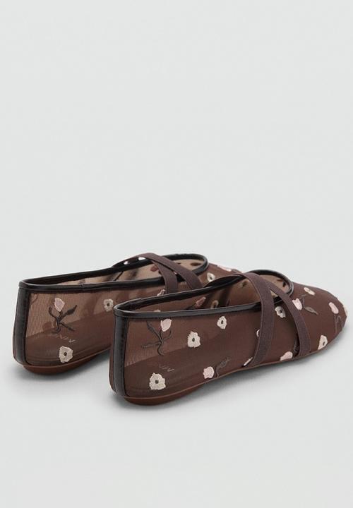 MANGO - Balta pump - brown