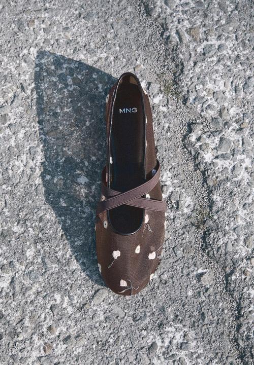 MANGO - Balta pump - brown
