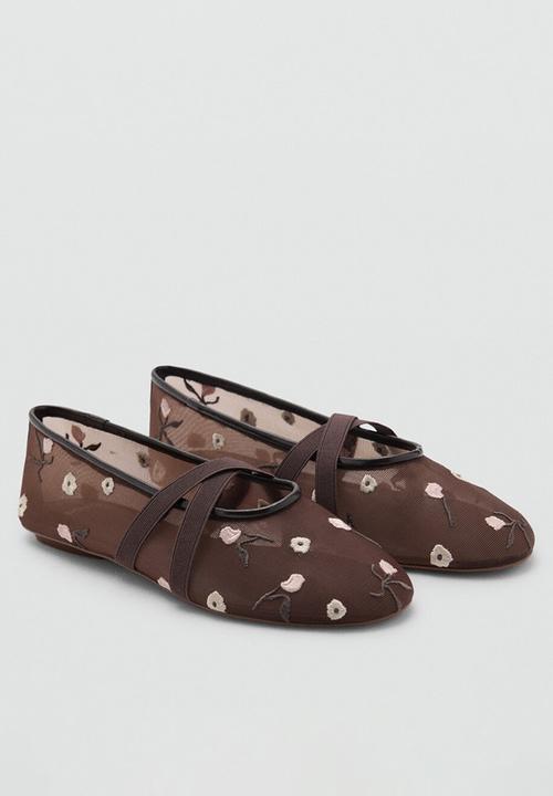 MANGO - Balta pump - brown
