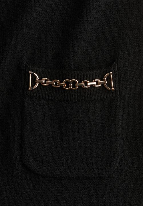 H&M - Chain-detail knitted dress - black