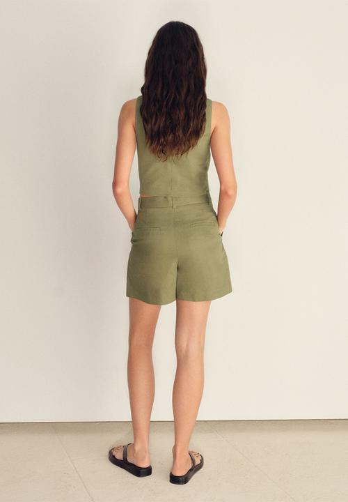 MANGO - Vest Max - Beige/Khaki