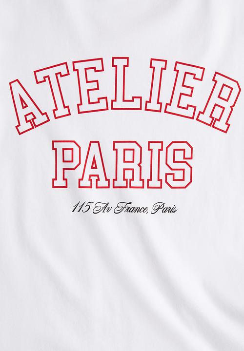 H&M - Printed T-shirt - white atelier paris 