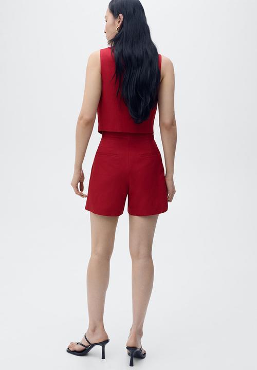 MANGO - Bermudas Max - Dark Red