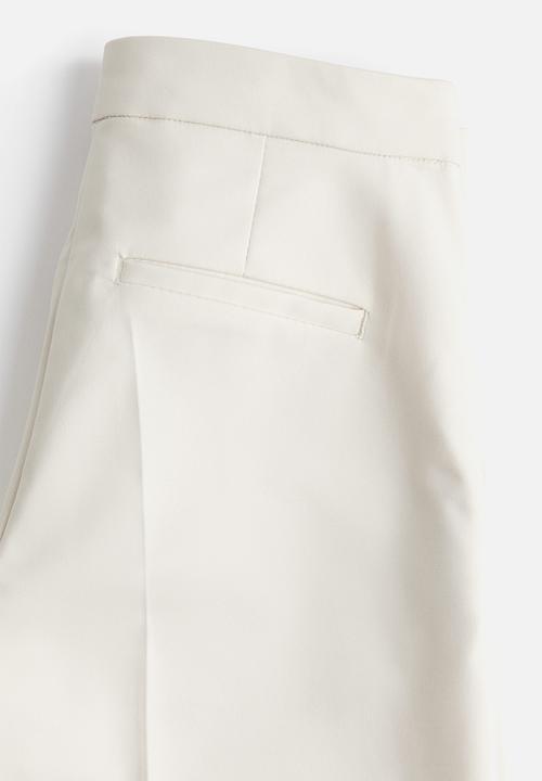 H&M - Wide tailored trousers - Light-beige