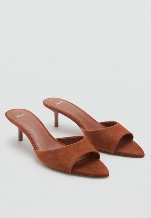 MANGO - Pepa leather heel - medium orange