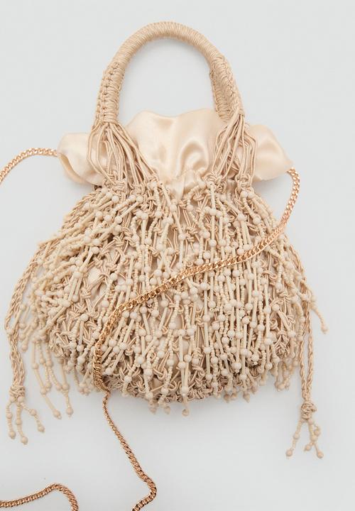 MANGO - Pazo top handle bag - light beige