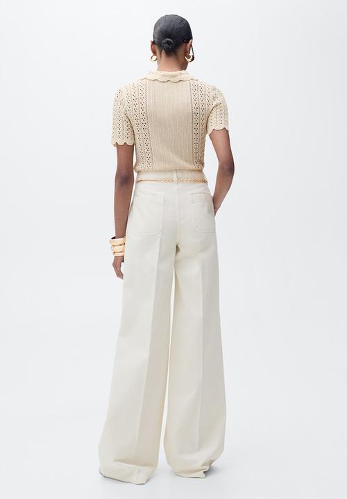 MANGO - Jeans Maya - Light Beige