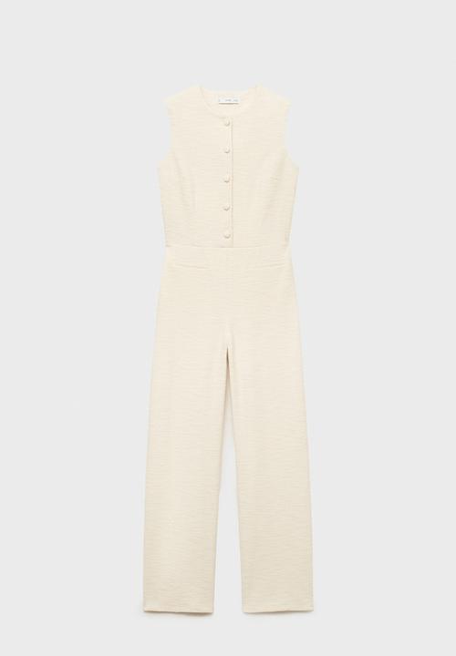 MANGO - Jumpsuit Sofia - Light Beige