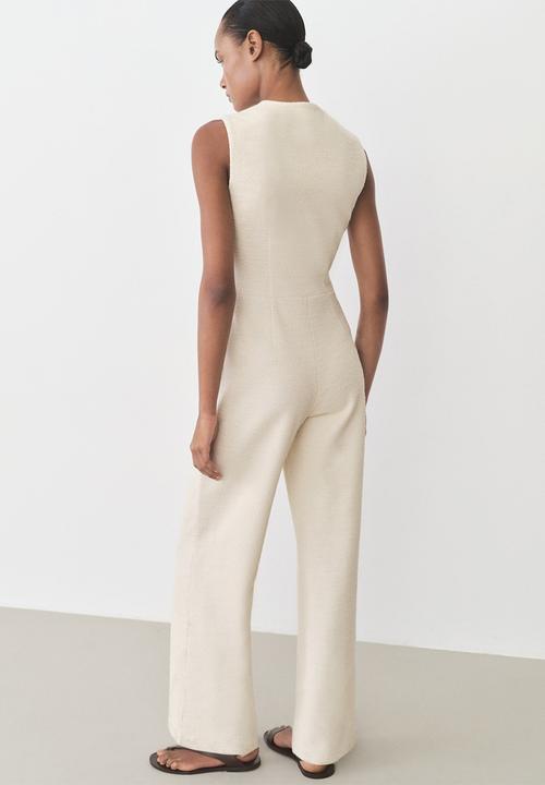 MANGO - Jumpsuit Sofia - Light Beige