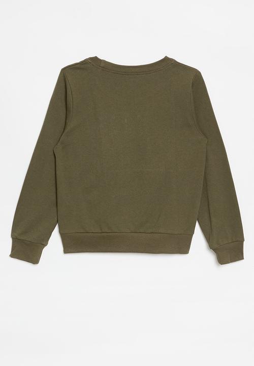 Pop Candy - Printed sweat top - khaki