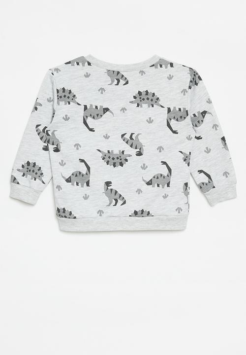 Pop Candy - Dino print sweat top - grey
