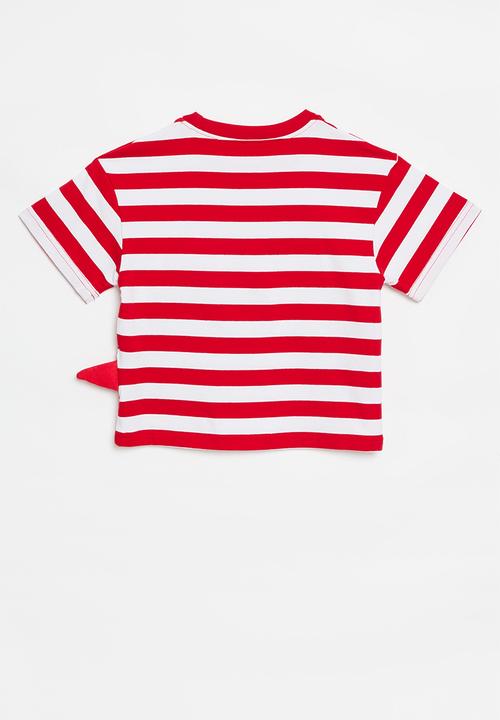 Pop Candy - Striped tee - red & white