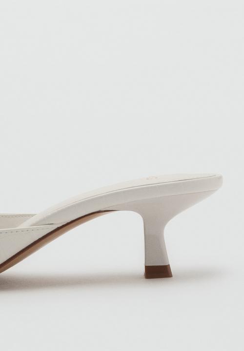 MANGO - Lidia heel - white
