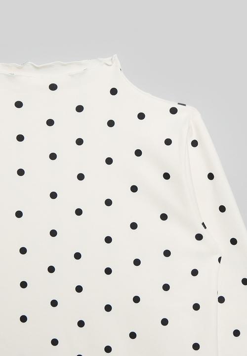 Pop Candy - Polka dot top - black & white