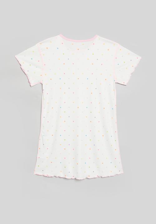 Pop Candy - Polka dot night dress - white