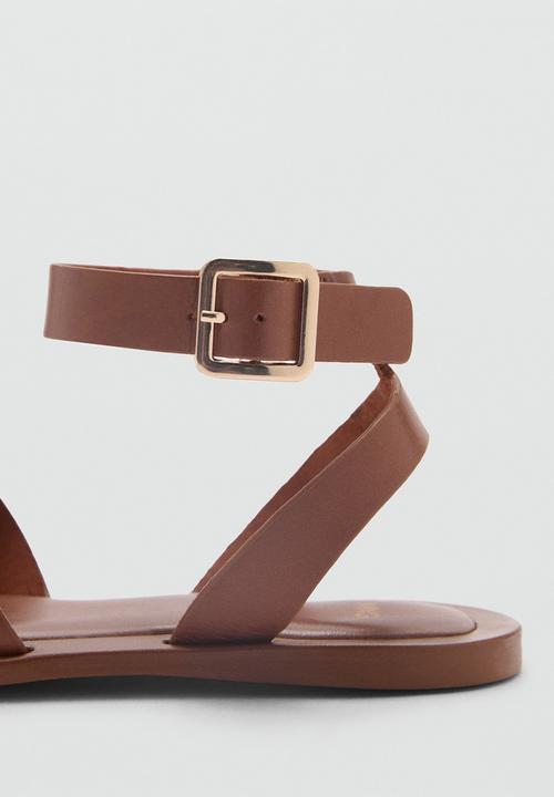 MANGO - Ice ankle strap - medium brown