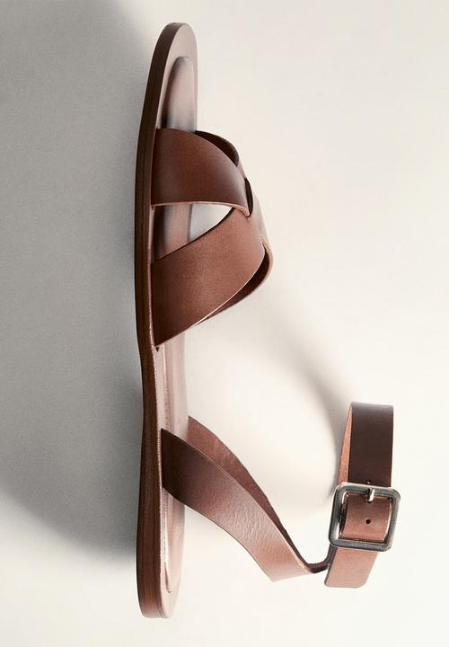 MANGO - Ice ankle strap - medium brown
