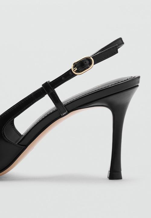 MANGO - Lean heel - black leather 