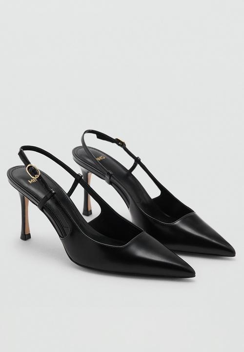 MANGO - Lean heel - black leather 