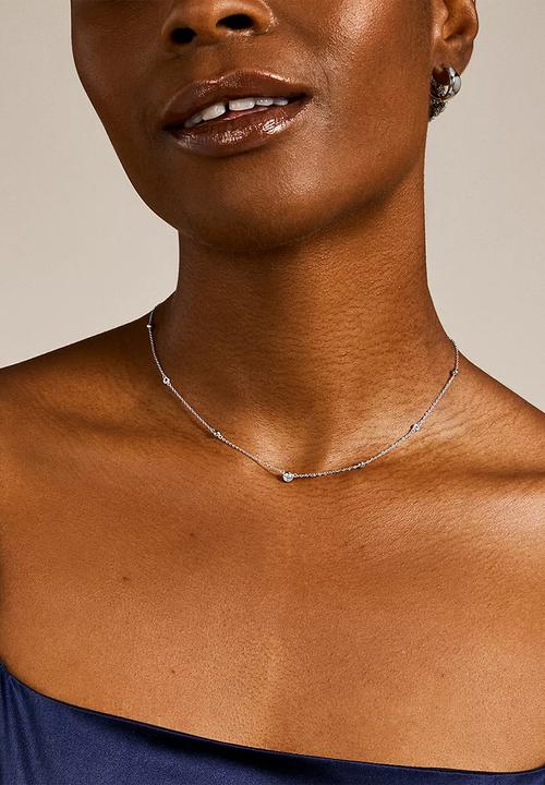 Fossil - Elliott glitz sterling necklace box set - silver