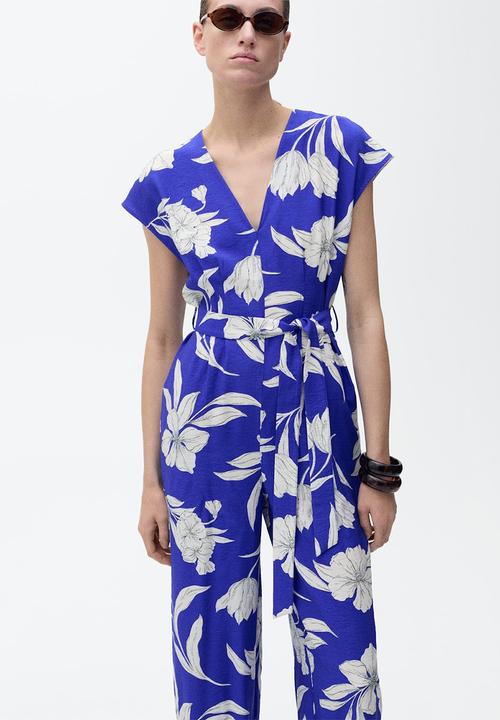MANGO - Jumpsuit Lorain - Medium Blue