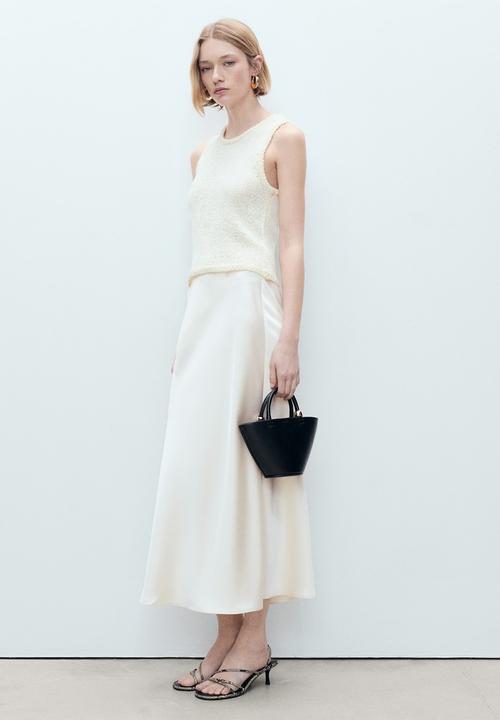 MANGO - Skirt Mia2 - Light Beige