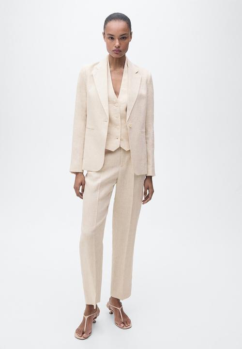 MANGO - Trousers Boreli - Light Pastel Gray