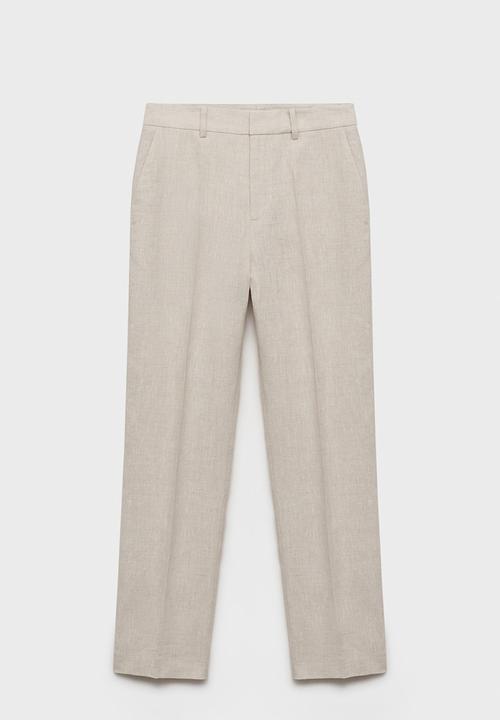 MANGO - Trousers Boreli - Light Pastel Gray