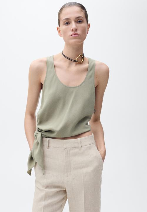 MANGO - Trousers Boreli - Light Pastel Gray