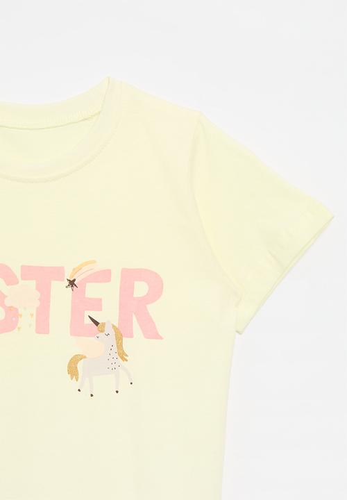 Pop Candy - Printed tee - pale yellow 