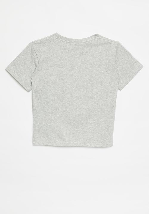 Pop Candy - Boston tee- grey & blue