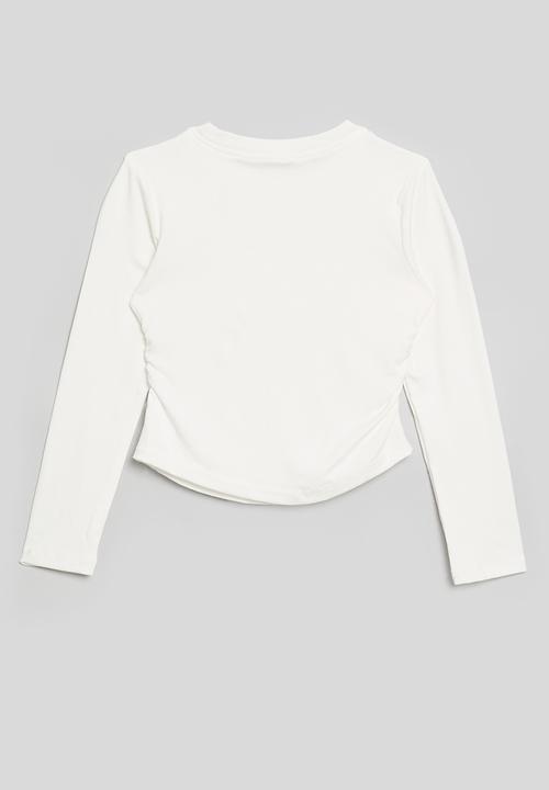 Pop Candy - Bow print crew neck tee - white