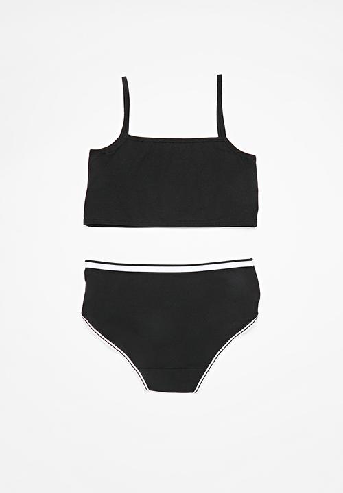 Pop Candy - Bra & brief set-black