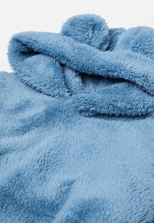 Pop Candy - Hooded teddy fleece top & bottom set - blue