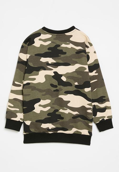 Pop Candy - Camo print sweat top - multi