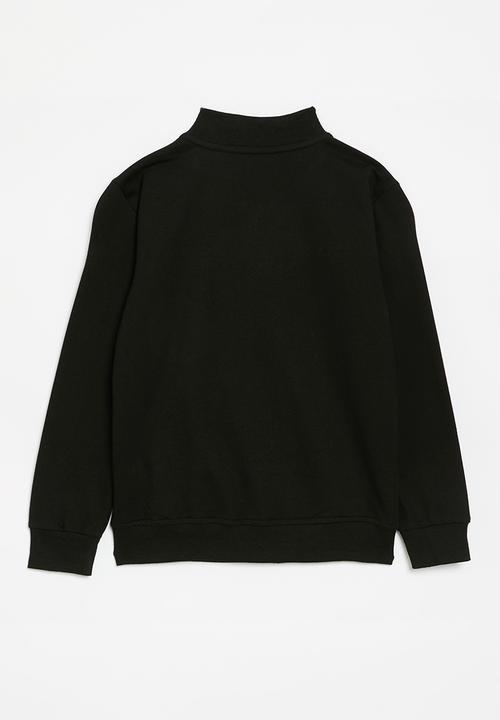 Pop Candy - Zip thru sweat top - black