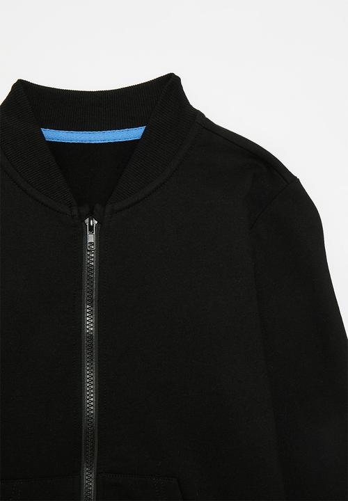 Pop Candy - Zip thru sweat top - black
