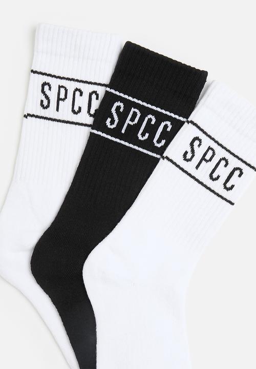 S.P.C.C - Declen Socks  - White/Black