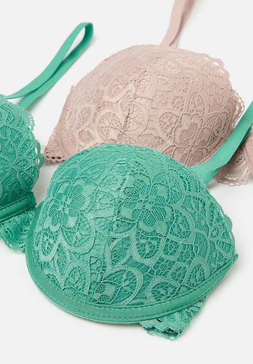 KANGOL - 2 Pack lace multiway - jade/mocca