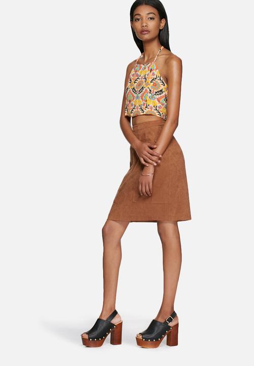 Noisy May - Sienna hartal neck crop top