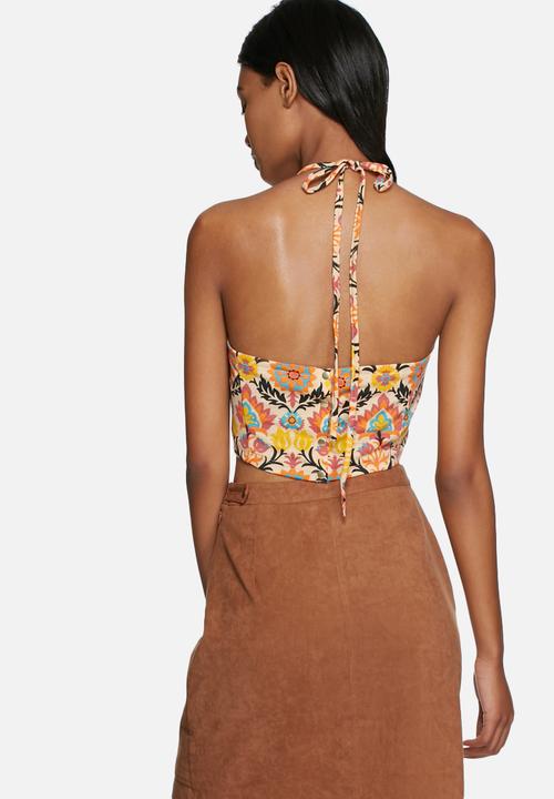 Noisy May - Sienna hartal neck crop top
