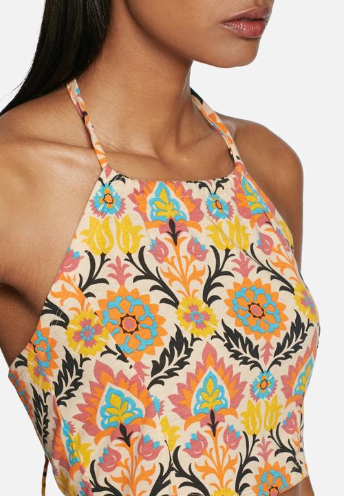 Noisy May - Sienna hartal neck crop top