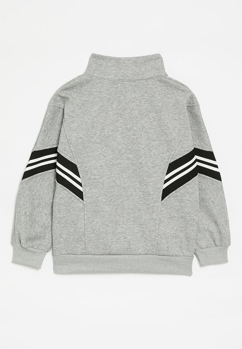 Pop Candy - Zip thru sweat top - grey