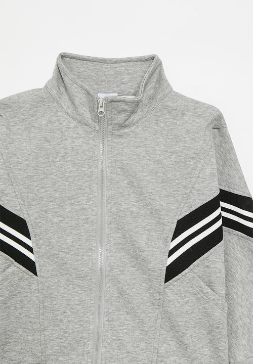 Pop Candy - Zip thru sweat top - grey
