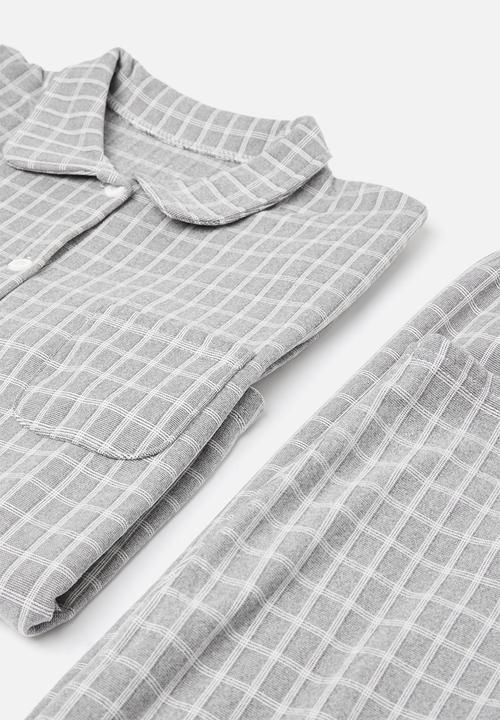 Pop Candy - Check pj set - grey