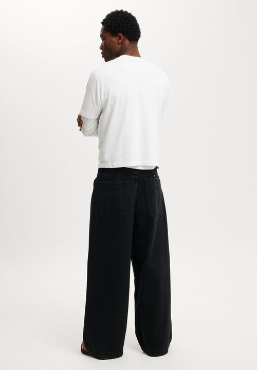 Cotton On - Y2K Super Wide Jean - Dire Black