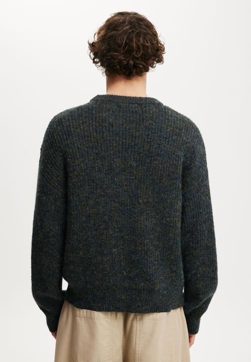 Cotton On - Box fit crew knit - navy